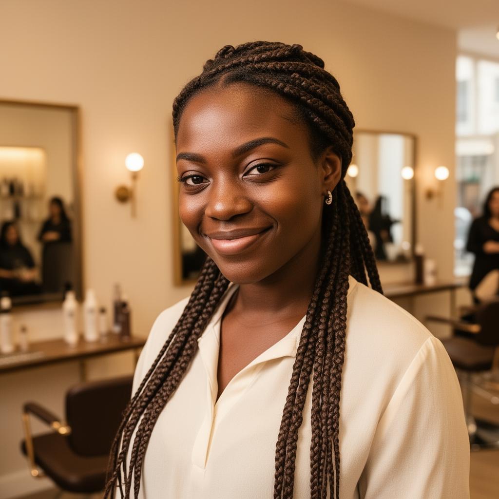 Lisa, founder and lead braider of Braids By Lisa